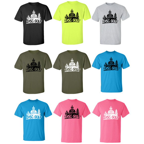 Disc Golf T Shirt DISCGOLF SUNSET Discgolfer Discgolfing Shirt - Picture 2 of 16